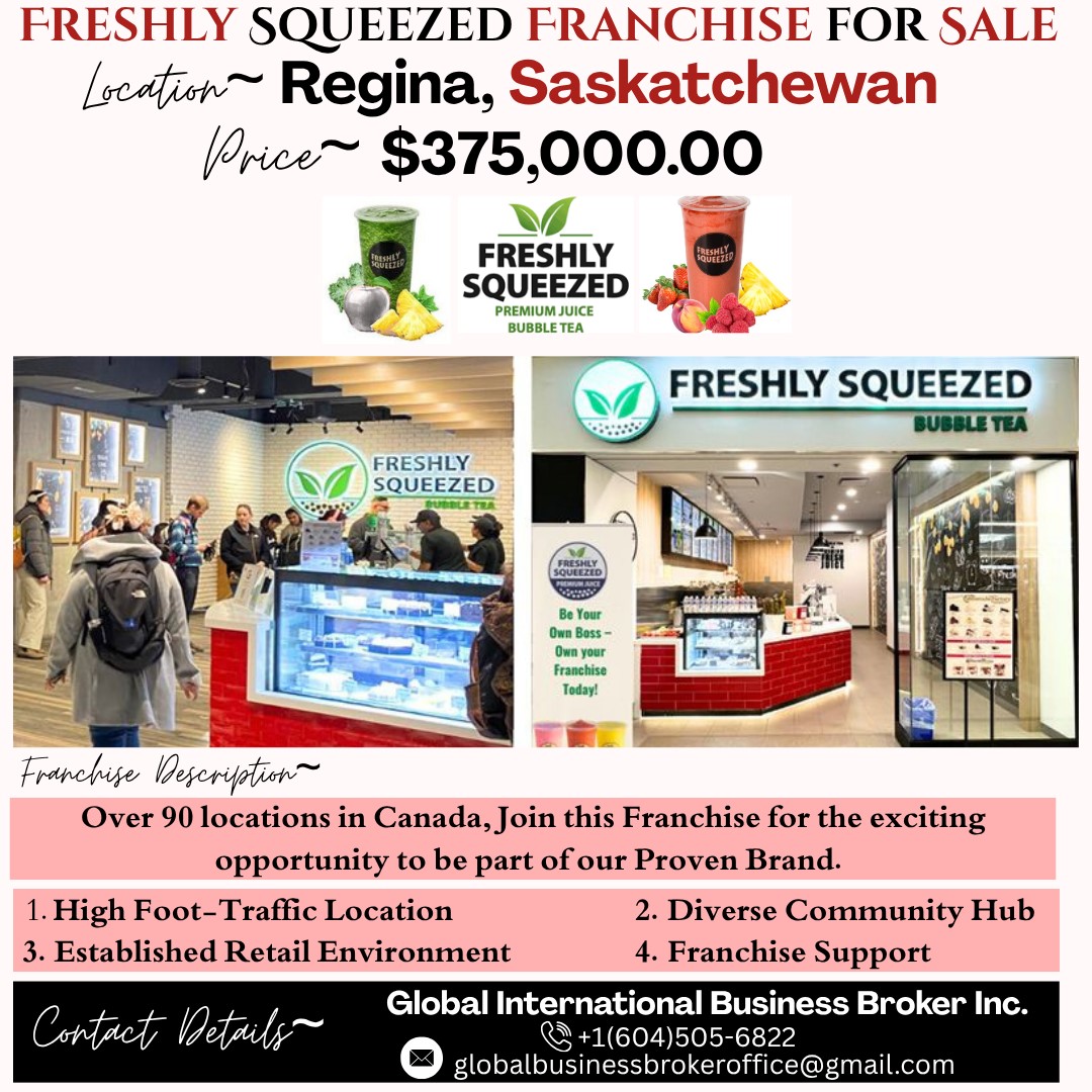 Exceptional Franchise Opportunity in Regina, SK 